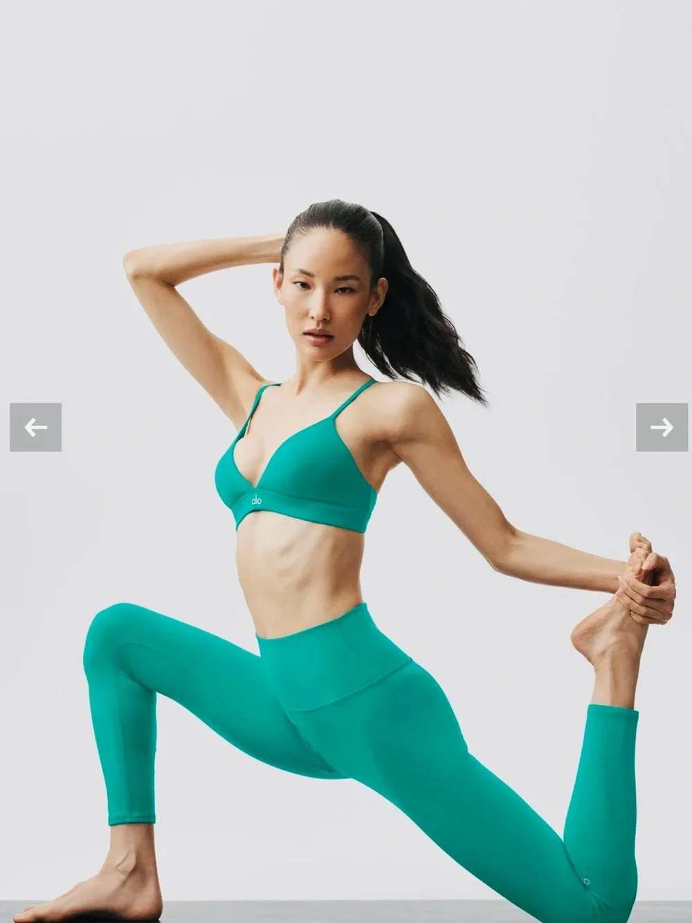 ALO 7/8 HW Airbrush Leggings in Emerald Isle